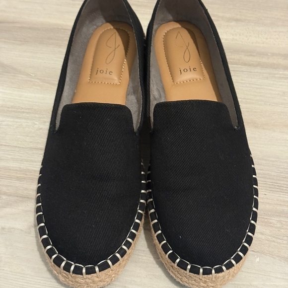 Joie Shoes - Joie Black Canvas Espadrille Loafers